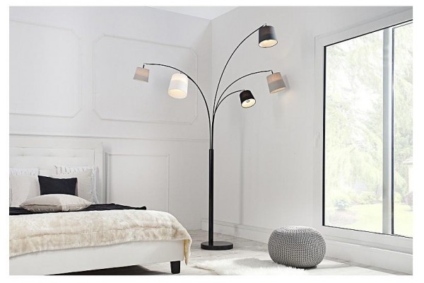 Stojací lampy černá šedá bílá 210cm