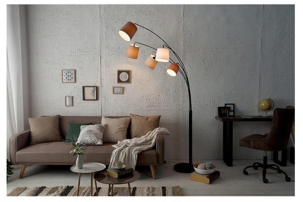 Stojací lampy bílá béžová hnědá 220cm