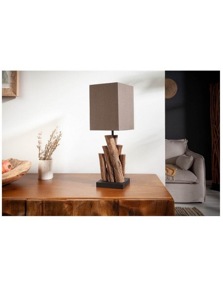 Stolní lampa čistá příroda železné dřevo 45cm