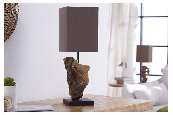 Stolní lampa z přírodního dřeva Hypnotic hnědá