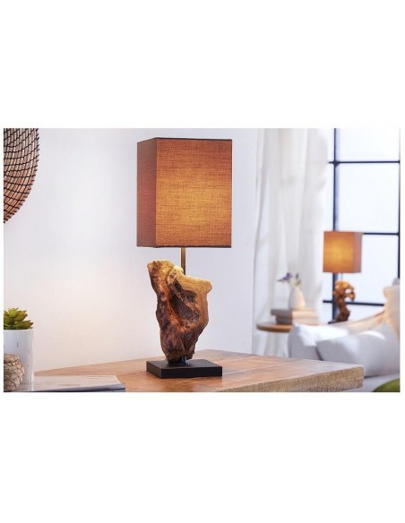 Stolní lampa z přírodního dřeva Hypnotic hnědá