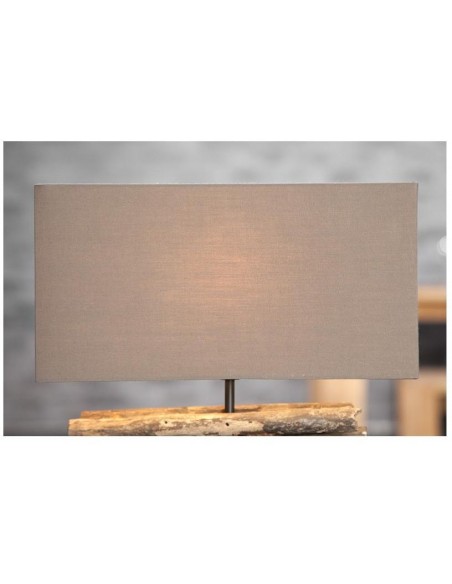 Stolní lampa z přírodního dřeva Perifere hnědá