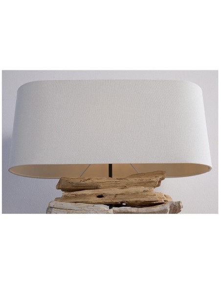 Stolní lampa v přírodního dřevě Riverine Bílá