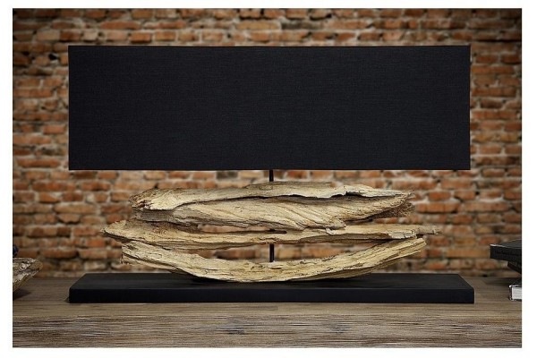 Stolní lampa v přírodního dřeva Riverine černá