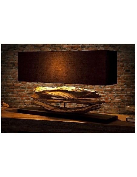 Stolní lampa v přírodního dřeva Riverine černá