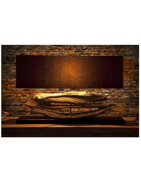 Stolní lampa v přírodního dřeva Riverine černá