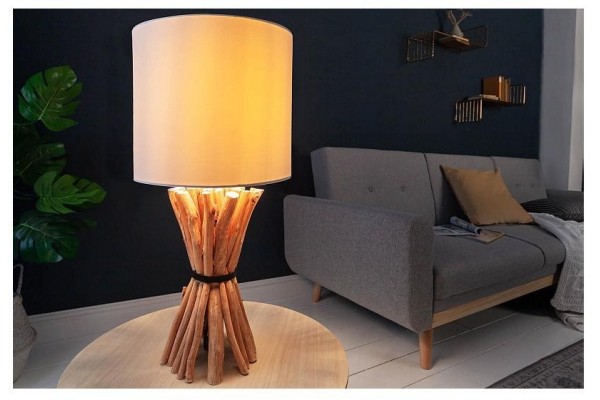 Stolní lampa Euforie Dongan Dřevo 56cm