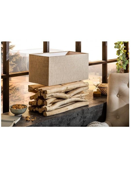 Stolní lampa Euforie II Přírodní dřívo