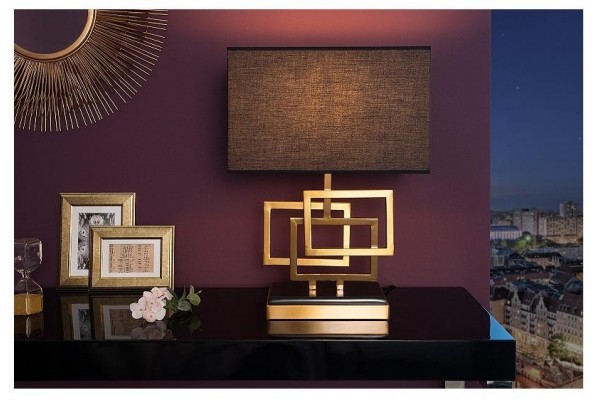 Stolní lampa Leonor zlatá 56cm