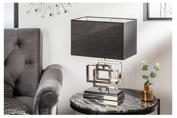 Stolní lampa Leonor stříbrná 56cm