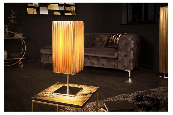 Stolní lampa Paříž zlatá 43cm