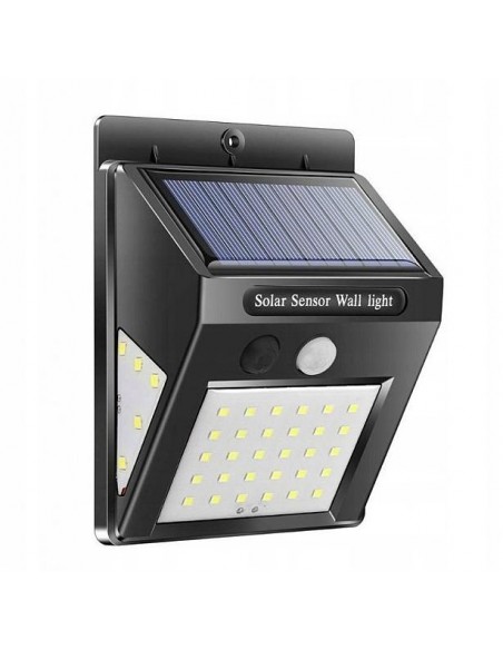 LED solární svítidlo 8W se senzorem pohybu a soumraku - studená bílá
