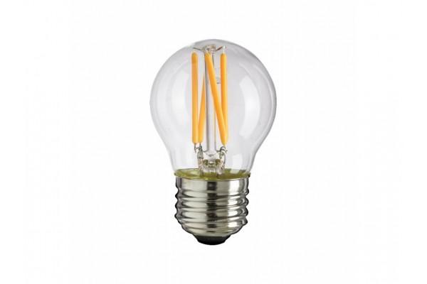 LED žárovka - E27 - G45 - 4W - 340Lm - filament - teplá bílá