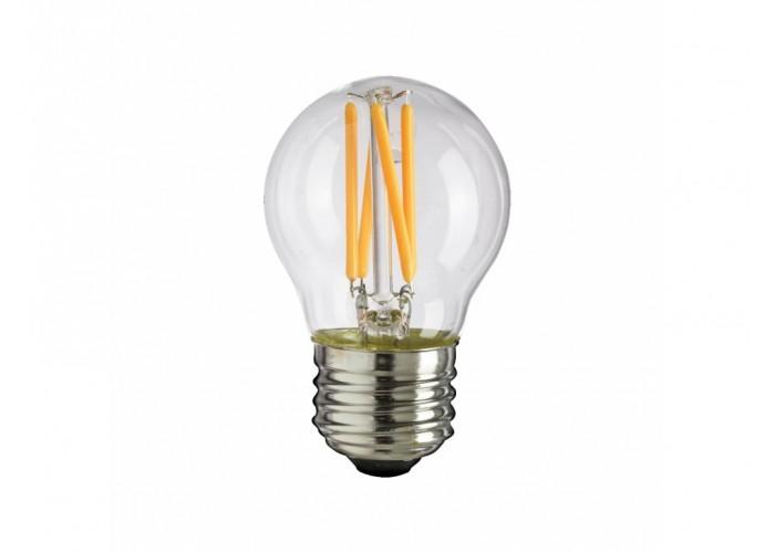 LED žárovka - E27 - G45 - 4W - 340Lm - filament - teplá bílá