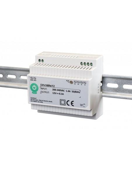 Napájecí zdroj pro LED na DIN lištu - 8,3A - 100W - 12V DC